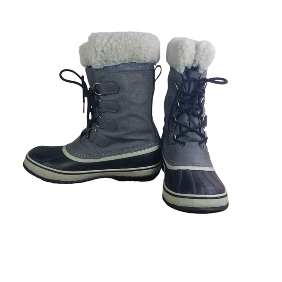Sorel Winter Carnival waterproofngray white winter snow boots - Picture 1 of 11